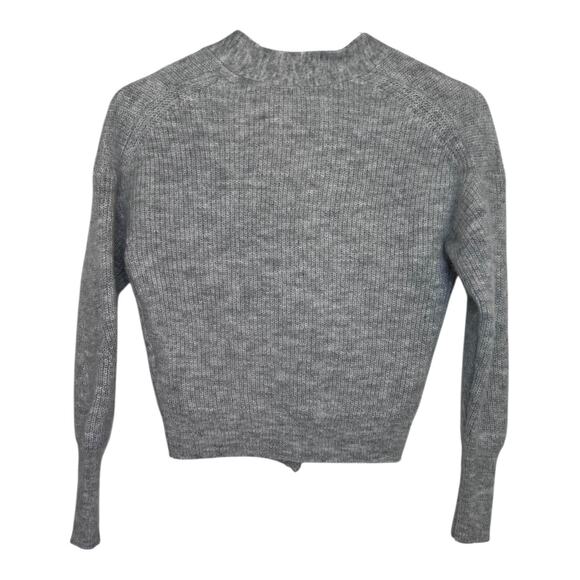 J.Crew Alpaca and Wool Blend Crop Party Sweater Button Down in Gray Women’s XS - Picture 2 of 7